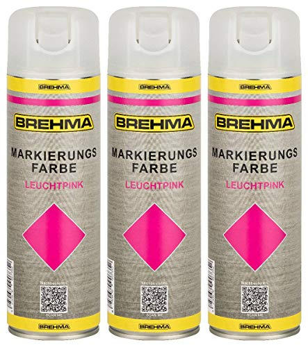 3x Markierungsspray Forstspray Markierungsfarbe leuchtpink