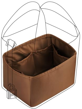 DGAZ Seide Handtaschen Tasche Organizer für Picotin 18/22, Bag in Bag Innentasche Organisator, Damen Taschenorganizer Handtasche Einsatz (Gold, PC22) | Taschenorganizer, Weiches Satinfutter, Passform, Optimaler Schutz, Leicht
