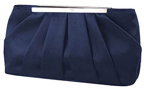 Jywmsc Damen Satin Abendtasche Elegante Satin Plissee Abend Clutch Geldbörsen für Damen Silber Hochzeit Handtasche