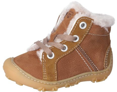 RICOSTA Bebè Stivali Elia,Larghezza: Larga (Wms),terracare,Scarpe minimaliste,Pelle di Agnello,Scarpe per Bambini,Marrone (Curry / 260),21 EU