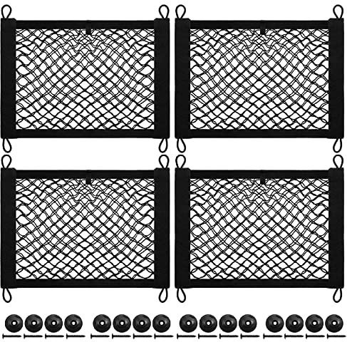 Specification: Net bag size: 35 x 25cm/13.8 x 9.8in Material: polyester+plastic Color: As shown Products include: 4 net pockets 16 hooks 16 screws