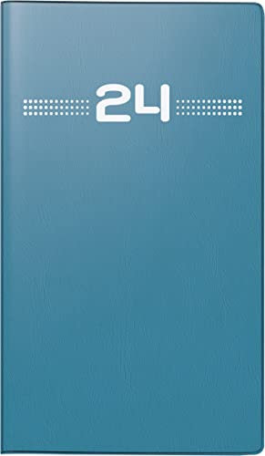 rido/idé Monatskalender Modell Miniplaner d 15 2024 2 Seiten = 1 Monat Blattgröße 8,7 x 15,3 cm petrol