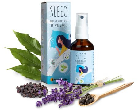 Nachtwaechter - SLEEO Kissenspray 50ml Frisches Bett | Für deine ganz persönliche Einschlafroutine | Kopfkissenspray zum Entspannen | 100% natürlich | Kissenspray zum Einschlafen