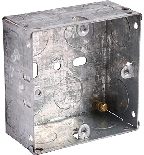 Patress Box 35mm – Surface Mount Electrical Back Box for Double Sockets, Switches & Outlets | Durable Metal Flush Mount Junction Box for Wiring, Home & Commercial Electrical Installations