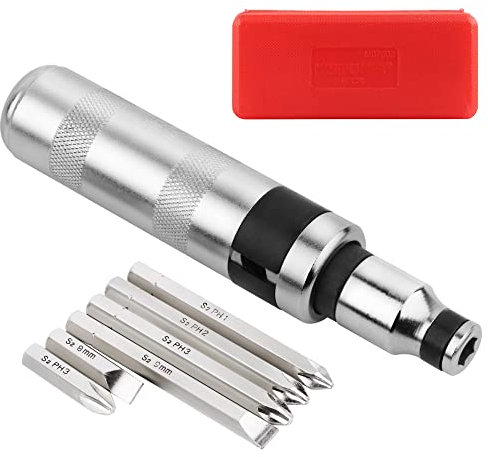 MAXPOWER Destornilladores Impacto, 8pcs Juego de Destornilladores Impacto Fuerte de Cabeza Lote de Acero al Cromo-vanadio Ranuras kit Herramientas de Reparación Precisión