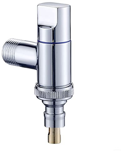 RANRAO Rubinetto per lavatrice, valvola ad angolo di apertura rapida in ottone, valvola di arresto angolare per bagno/cucina/WC