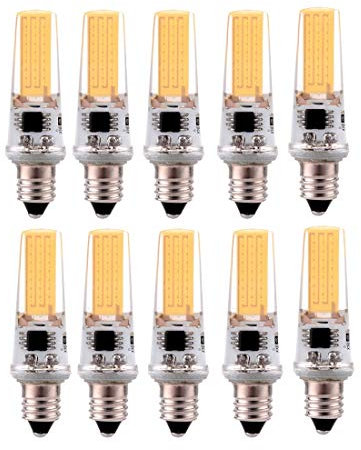 PONNYC 10 PCS E11 3W 2508 CCB SMD Freddo Bianco LED LED Lampada a Risparmio energetico Lampadina Lampadina Lampadina Dimmerabile Silicone Silicone Mais Bulb AC 220V (Dimensione : 220v$Warm White)