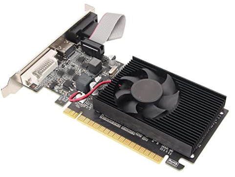 Annadue GT210 1G DDR3 Graphics Card with Cooling Fan, DDR3 64bit Office Graphics Card with HDMI DVI VGA Port, PCIE 2.0, Support DirectX10.1, Office Video PC Graphics Card.