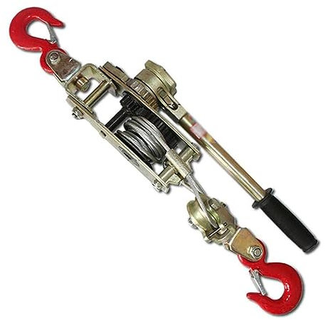 4 Ton Heavy Duty 2 Hook Steel Cable Dual Gear Power Come Along Puller Tool | Cable Winch Puller | Come Along Winch Heavy Duty | Multifunction Come Along Puller