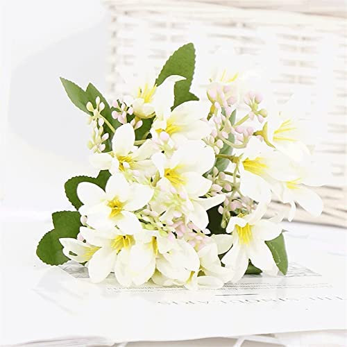 Künstliche Blumen, Brautblumenstrauß, Seidenblume, künstliche Lilie, Mehrfarbig, gefälschter Blumenstrauß, Hochzeit, Familie, Party, Dekoration (Farbe: D, Größe: 10 Stück) (Farbe: F) (Color : E)
