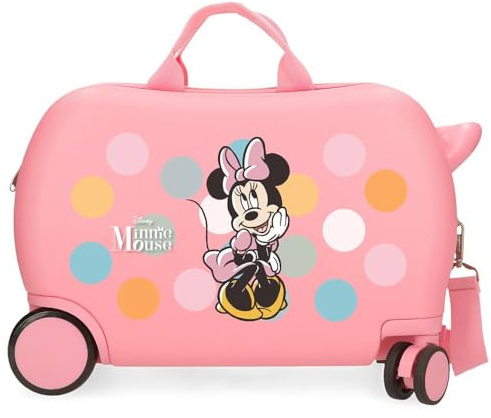Disney Kinderkoffer, hartschalig, mit seitlichem Zahlenschloss, 4 Rollen, Handgepäck, hergestellt aus ABS, einem robusten und leichten Material.
