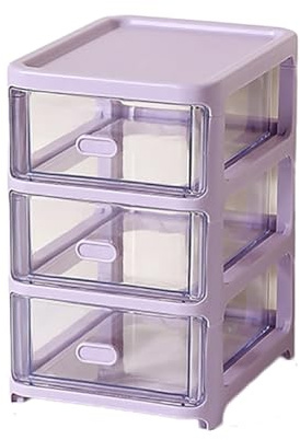 Verve Jelly Scatola portaoggetti da scrivania 3 cassetti portaoggetti in plastica scatola portaoggetti da scrivania per gioielli unità a torre per casa, ufficio, camera da letto e soggiorno