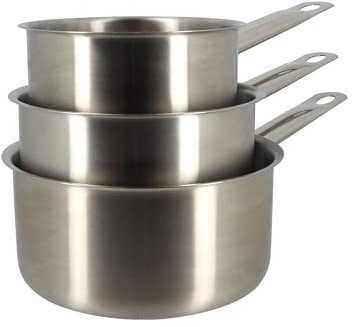 MENASTYL - Set de 3 casseroles professionnel 16/18/20cm en acier inoxydable - 6014033