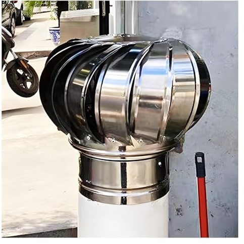 Comignoli girevoli, Comignolo Girevole per Camini Ventilatore da tetto non elettrico Ventilatore for tetto in acciaio inossidabile(110mm/4.3 in)