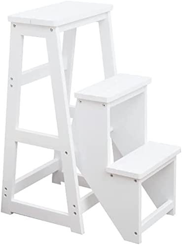PLMNBQWE Escabeau, escabeau Portable, escabeau Pliable Multifonctionnel, échelle ascendante, Banc, Chaise pour bibliothèque, Grenier, Cuisine/3 (1)