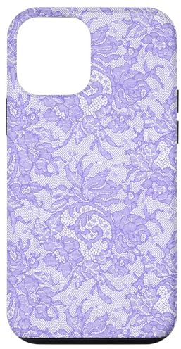 Pizzo Vintage Lilla, Pizzo Viola Chiaro con Fiori Custodia per iPhone 12 mini