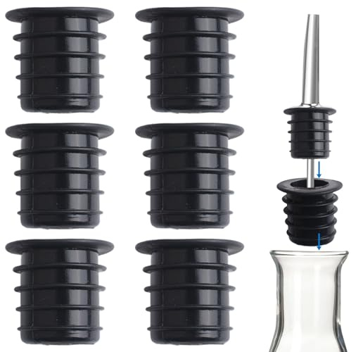 INCREWAY Schnapsausgießer-Adapter, 6 Stück, passend für große Olivenöl- und Likörflaschen, Likör-Ausgießer-Adapter, konvertiert Flaschen mit bis zu 25 mm Halsflasche