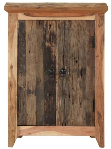 ULUYYUC Sideboards Buffetschrank Küche Wohnzimmerschränke Kitchen Cabinet - Sideboard 55x33x75 cm Massivholz Akazie und Altholz für Speisesaal Schlafzimmer Küche Wohnstube