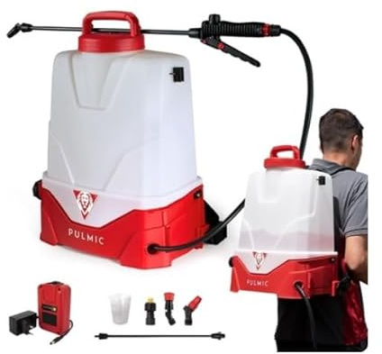 Pulverizador Eléctrico Recargable Pegasus 15L con batería Litio extraíble hasta 4h Autonomía. Sistema 3 Velocidades. Boquillas Incluidas. Pulverizador práctico y Ligero. PULMIC