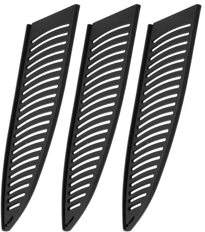 sourcing map 3Pcs Knife Cover Sleeves Blade Edge Guards for 8 Chef Knife Protector Universal Blade Sheath for Kitchen, Black