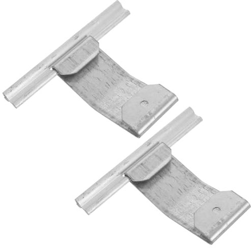Luxshiny Ganci a J per Porte Scorrevoli e Tapparelle, Staffe da Parete in Ferro Zincato Resistenti, Ganci di Sicurezza Antivento per Finestre, Set 2 Pezzi per Protezione e Fissaggio