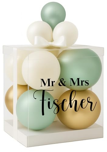 Mr & Mrs - Bubble Fabrik - Personalisierte Ballon- Box, Kreative Geschenkidee, Geldgeschenk Verpackung, Geburtstag, Hochzeit, Babyparty, DIY- Idee