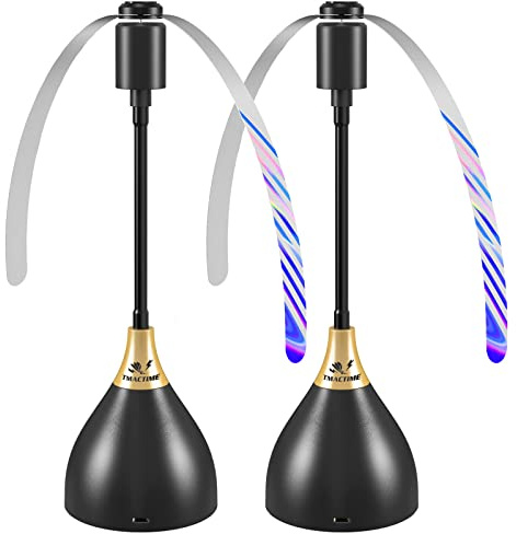TMACTIME Fliegenwedler - Ventilator mit Schalter, 2er Automatischer USB C Fliegenabwehr, Faltbar & Aufhängbar Mückenschutz Ventilator Ohne Chemikalien Zu Verwenden Fliegenvertreiber