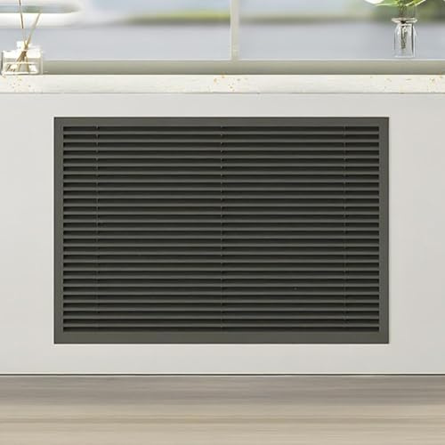 SXKLLYX Radiator Covers for Home, Heater Cover Wall-Mounted, Aluminum Alloy Radiator Shelf, Louver Design, Suitable for Office, Living Room Wall Ducts(Gray,60 * 90cm/24 * 35in)