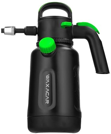 WAXACAR 2L Advanced Pressure Sprayer, Easy Spray, Lock-on Trigger, Acid & Alkali Resistant, Adjustable Spray Nozzle, High Pressure Performance - Ideal Cleaning Tool for Vehicles and More!