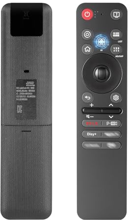 Mando a distancia universal de repuesto para LG Magic Remote MR25GA – Mando a distancia AI Smart TV con control de voz, puntero, rueda de desplazamiento y Alexa – Compatible con 2025 OLED, QNED y UHD
