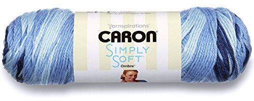 Caron Simply Soft Paints - Bola de hilo afeitado, Multicolor (Saturday Blue Jeans), 141 g