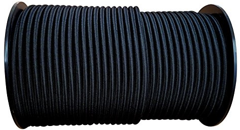 Expanderseil 6mm Gummiseil Schwarz Gummikordel Expanderseil 10m - 100m für Plane LKW Netze Zelte Abdeckungen (25 m)