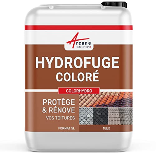 Hydrofuge Toiture Coloré Tuiles Béton Ardoise 5 L Brun Cuivré | Imperméabilise et Teinte Tuiles, Béton, Ciment et Fibrociment, Hydrofuge Oléofuge, Protège du Gel - Arcane Industries