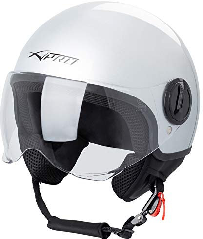 A-Pro Casco Jet Demi Urban Moto Omologato ECE 22-06 Avio Sferica SonicMoto Argento M