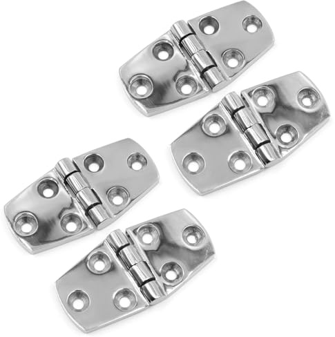 POFET 4 Stück langlebiges 316 Marine Edelstahl Gussband Scharnier Türscharnier für Bootsjacht RV