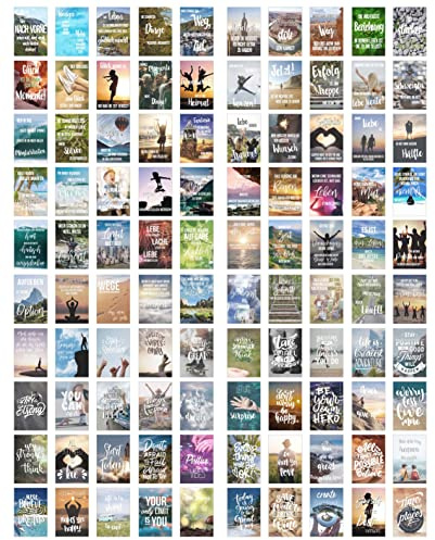 Edition Seidel Set 100 vykort liv och stunder med ordspråk kort med ordspråk present födelsedagskort födelsedag kärlek vänskap liv motivation rolig postcrossing (SW02)