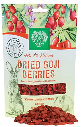 Small Pet Select Natural Dried Goji Berry Treats for Rabbits, Guinea Pigs, Hamsters, Gerbils, Mice & Rats, 56g