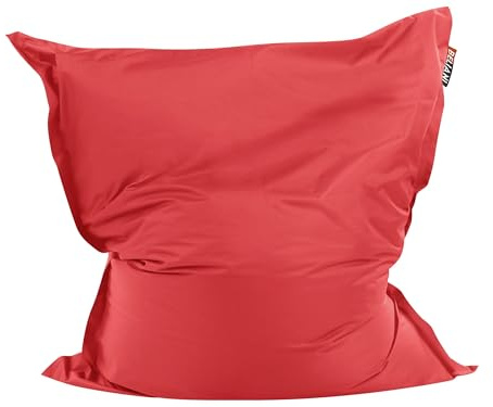 Modern Sittsäck Överdrag Stor Nylon Dragkedja Kardborreband Vattentät Slitstark Inomhus Utomhus 140 x 180 cm Röd Fuzzy