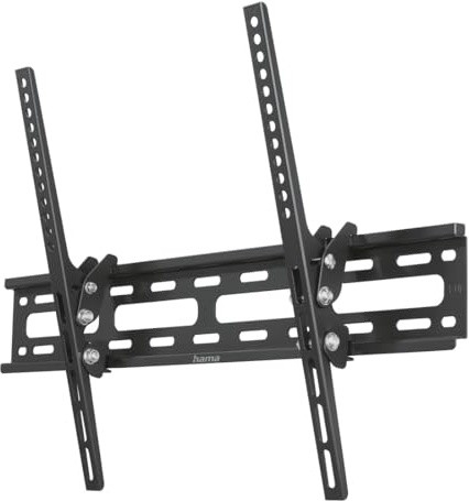Hama TV Wandhalterung, neigbar (TV Wandhalterung 32-75 Zoll, VESA 50x50 bis VESA 600x400, bis 40 kg, mit Fischer-Dübeln) schwarz