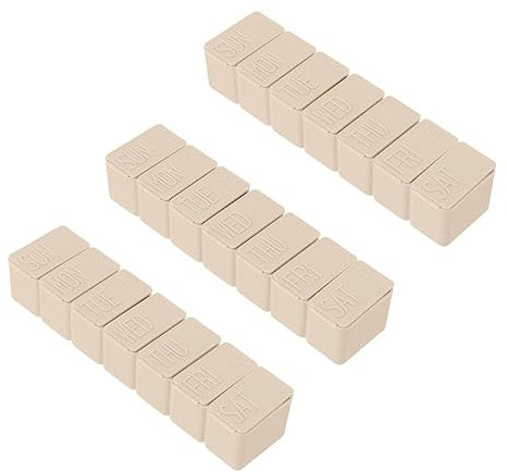 SOLUSTRE 3stücke Tragbarer Medikamentbehälter Mit Fächern Aufbewahrungsbox Für Reise Pillenbox Organizer Für Pillen Kleinigkeiten Und Accessoires