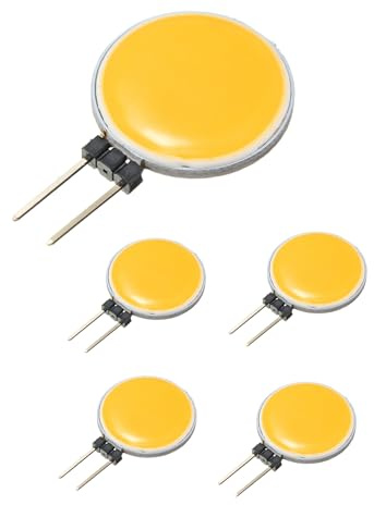 WeiXuan Ampoule LED G4 Disc COB AC/DC 12V 3W Bi-pin Marine Camper RV Light Lamp 180 Degree Cold Warm White Replace 30W Halogen Lamp, Pack 5