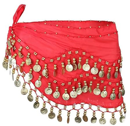 HFYMXNB Chiffon Hüfttuch,Damen Bauchtanz Gürtel,Bauchtanz Hüfttuch,Belly Dance Hüfttuch Gürtel, Bauchtanz, Halloween, Fasching, Mottoparty, Verkleidung, Theater, Accessoire