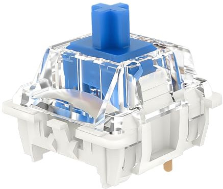 Gateron G Pro 3.0 Blau Switches Pre-lubed 3-pin Linear switches, Compatible with MX Mechanical Key Game Keyboard switches,RGB switches(Blau,108 Stück)