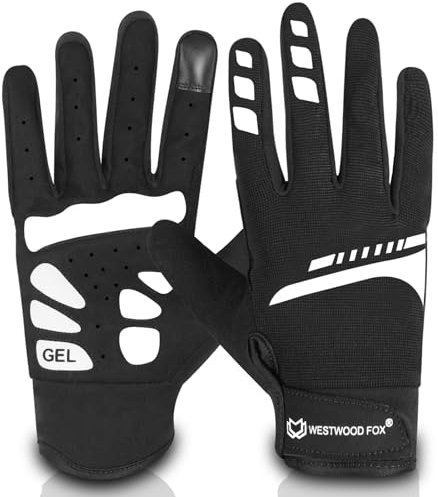 WESTWOOD FOX Fahrradhandschuhe für Männer und Frauen Vollfinger rutschfeste atmungsaktive Touchscreen-Mountainbike-Handschuhe für MTB-Fahrten BMX ATV Straßenrennen Fahrradfahren Klettern und