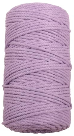 Pmnzdy 100M Makramee Garn 10mm Makramee Kordel Baumwollgarn Baumwollkordel Farbiges Baumwollseil Handwerk Strickseil Natürliche Baumwoll-Schnur für Stricken Makramee Weben Deko DIY Handwerk Lila
