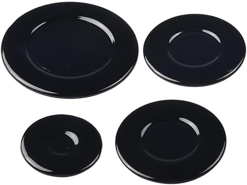 Daaxing Juego de 4 Tapas Universales para Quemador de Gas - Accesorios SABAF - 1 Pequeña (55 mm), 2 Medianas (75 mm), 1 Grande (100 mm) Cóncava