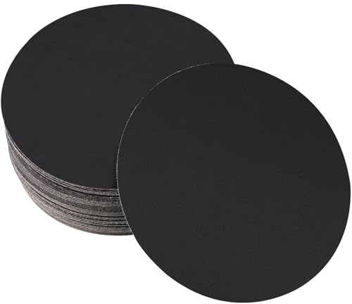 POTUINOM Lot de 30 disques abrasifs en carbure de silicium de 15,2 cm, pour ponceuse orbitale humide et sèche, papier abrasif à crochet et boucle, grain 600 pour métal, ponçage automobile