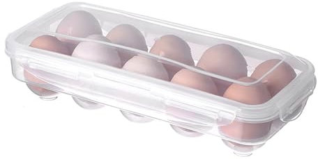 Porta Uova da Frigo,Portauova Frigorifero a 10 Griglie,Contenitore Uova con Coperchio,Egg Holder per Fridge,Contenitore per Uova,Portauova Trasparente,Organizzatore per Uova per Picnic Campeggio