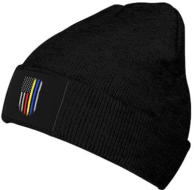 Winter Beanie Mütze, Flagge Für Polizei- Und Feuerwehr-Dispatcher Winter Thermomützen Weiche Winter Mütze Slouch Wintermützen Für Winter Skifahren Outdoor