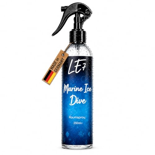 LE7 Parfum d'ambiance longue durée pour voiture et maison - 250 ml - Spray de qualité supérieure avec parfum de qualité supérieure - Parfum de voiture pour voiture, appartement et bureau (Marine Ice